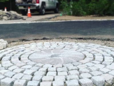 Somerset Paving Contractors Laying Cobblestones in Somerset